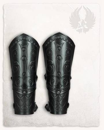 Gawain bracers black - skórzane karwasze