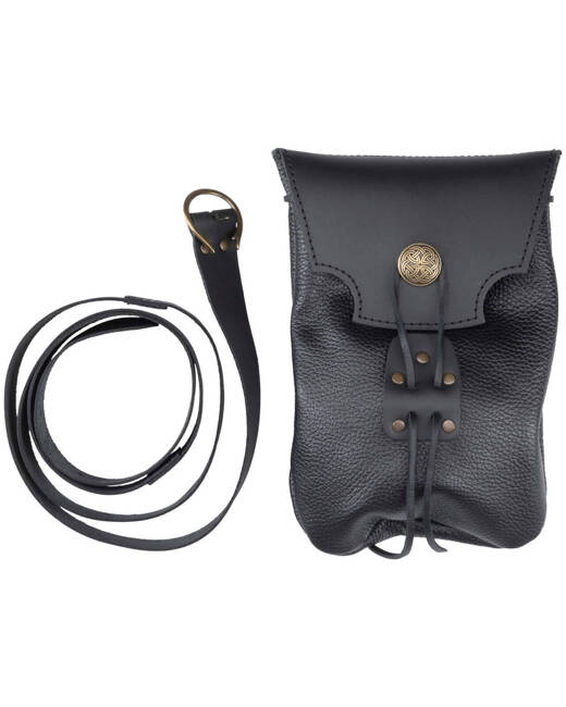 Guerrero belt bag with belt - Black - skórzana kaletka + pasek