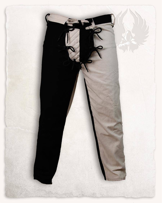 Gustav Pants Black/Cream - landsknechtowe spodnie