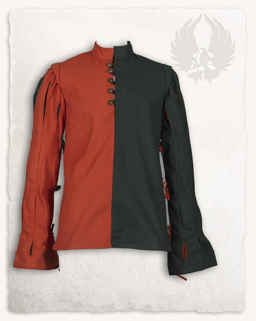 Joerg Lansquenet Doublet Green/Orange - landsknechtowy kaftan