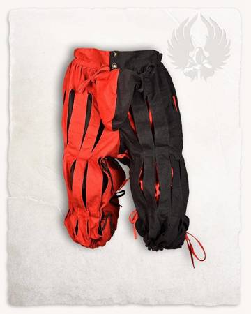 Joerg Lansquenet Trousers Black/Red - landsknechtowe spodnie