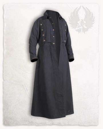 Kandor Greatcoat Black  - szynel, długi płaszcz