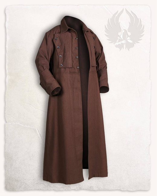 Kandor Greatcoat Brown - szynel, długi płaszcz