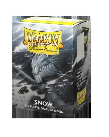 Koszulki na karty Dragon Shield: Matte Dual - Snow (100 szt.)