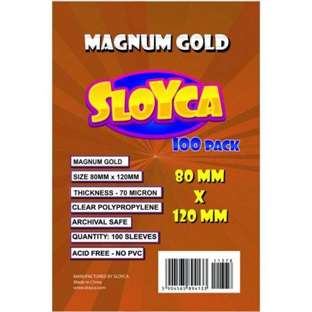Koszulki na karty SLOYCA Magnum Gold 80x120mm (100 szt.)