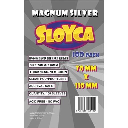 Koszulki na karty SLOYCA Magnum Silver 70x110mm (100 szt.)