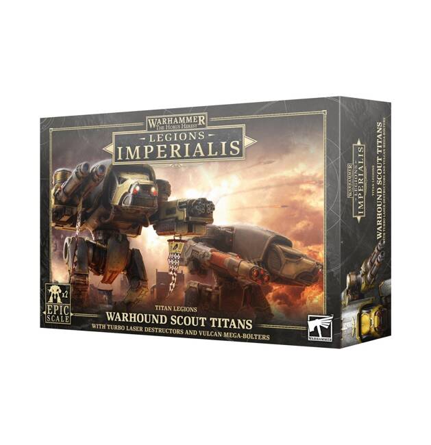 Legions Imperialis: Titan Legions Warhound Scout Titans with Turbo Laster Destructors and Vulcan Mega-Bolters