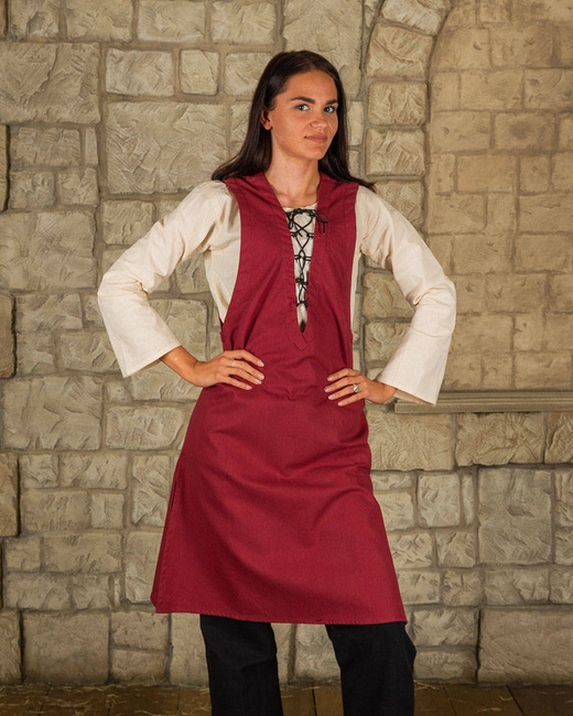 Lenora Sleeveless Tunic Premium Canvas Bordeaux - płócienna tunika