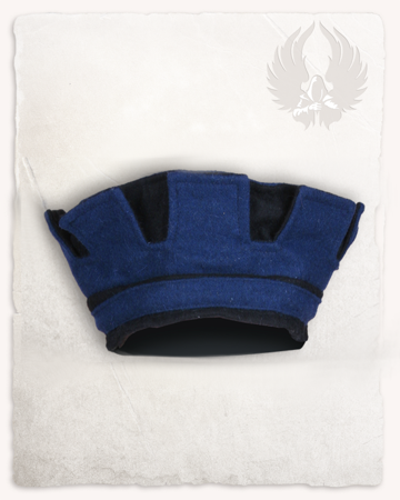 Lorenz Man's Hat  Black/Blue -  stylizowana czapka z wełny