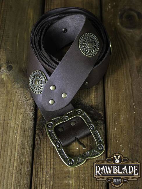 Noble Belt With Ornaments - Brown