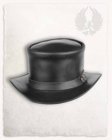 Paddy Top Hat Black - skórzany cylinder