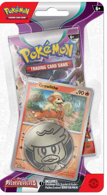 Paldea Evolved Scarlet & Violet Checklane Blister GROWLITHE Pokémon TCG