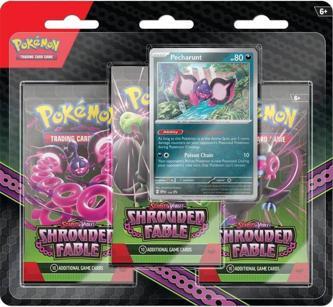 Pokémon TCG: Scarlet & Violet - Shrouded Fable - 3-Pack Blister - Pecharun