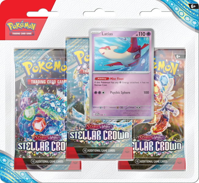 Pokémon TCG: Scarlet & Violet - Stellar Crown - 3-Pack Blister Latias 