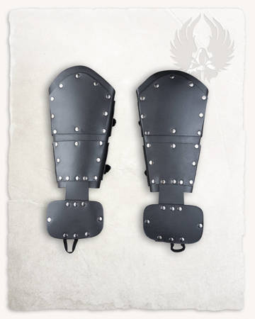 Quintus Bracers Split Leather - Black