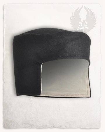 Rafael Cap Black -  średniowieczna czapka z wełny