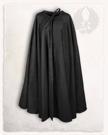 Rudolf Cloak Wool Black - wełniana peleryna