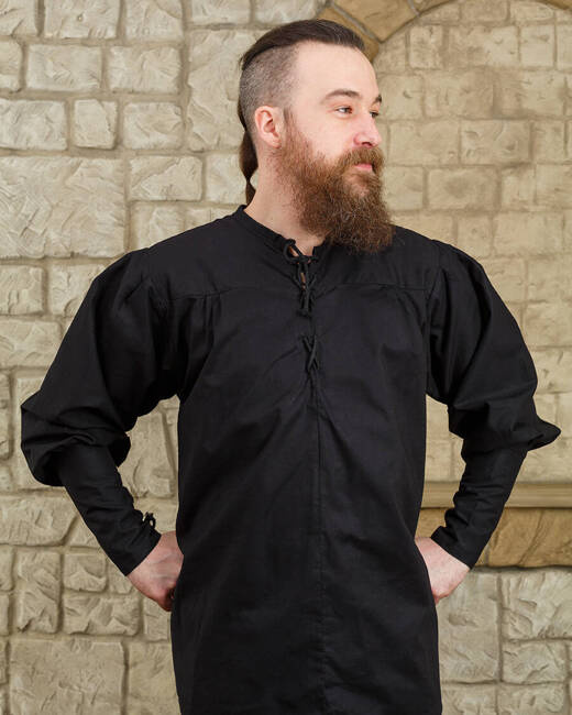 Simon Shirt Black - koszula średniowieczna