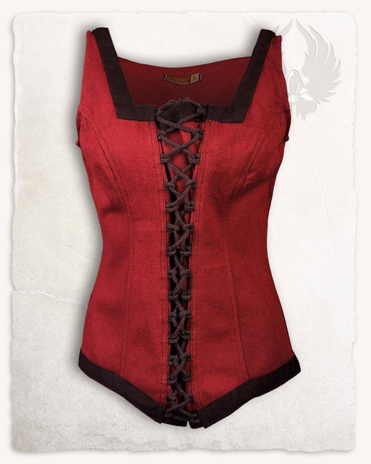 Ursula Bodice Canvas Bordeaux - płócienny gorset