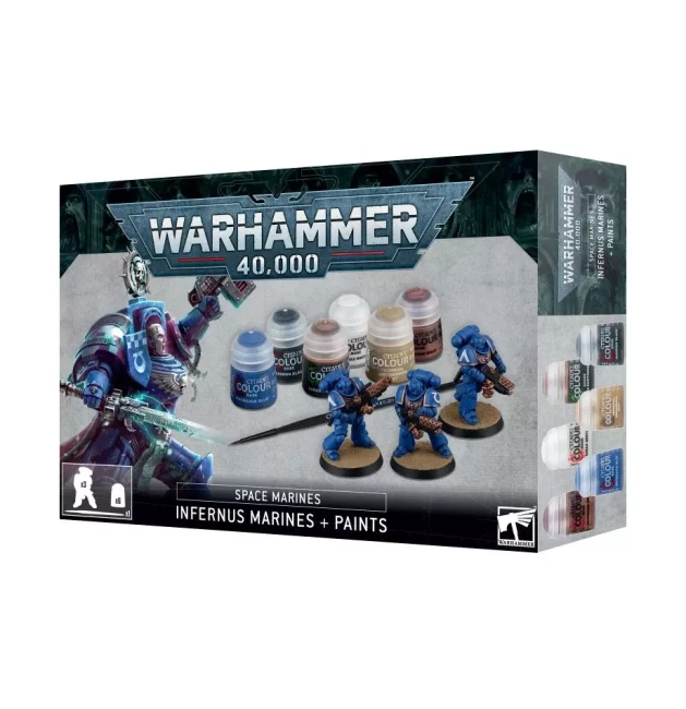 Warhammer 40000: Zestaw farb Space Marines Infernus Marines Paints Set