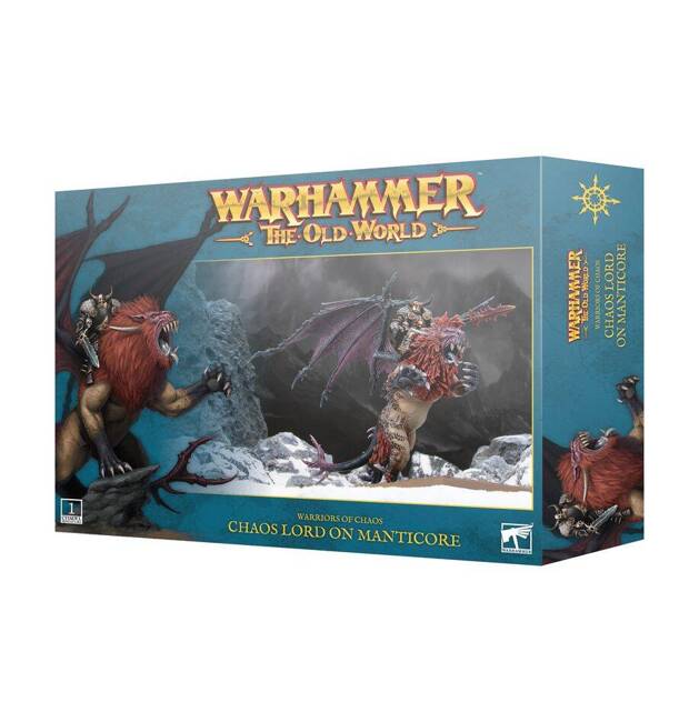 Warhammer: The Old World Warriors of Chaos Chaos Lord / Sorcerer Lord on Manticore