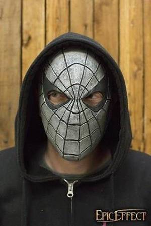 Web-Face Trophy Mask - Steel/Black