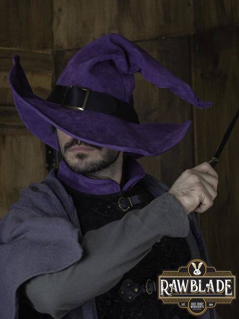 Wikka the Witch Hat Split Leather - Purple