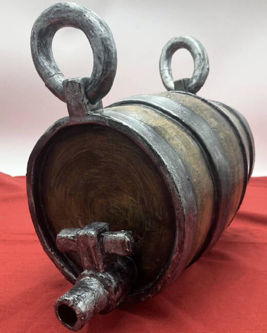 Wooden Wine Barrel - 31 cm x 16 cm