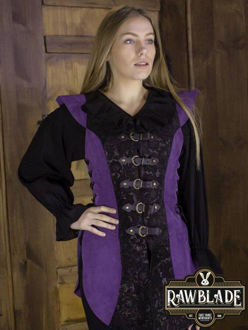 Ylenne Deluxe long Doublet - Black/Purple